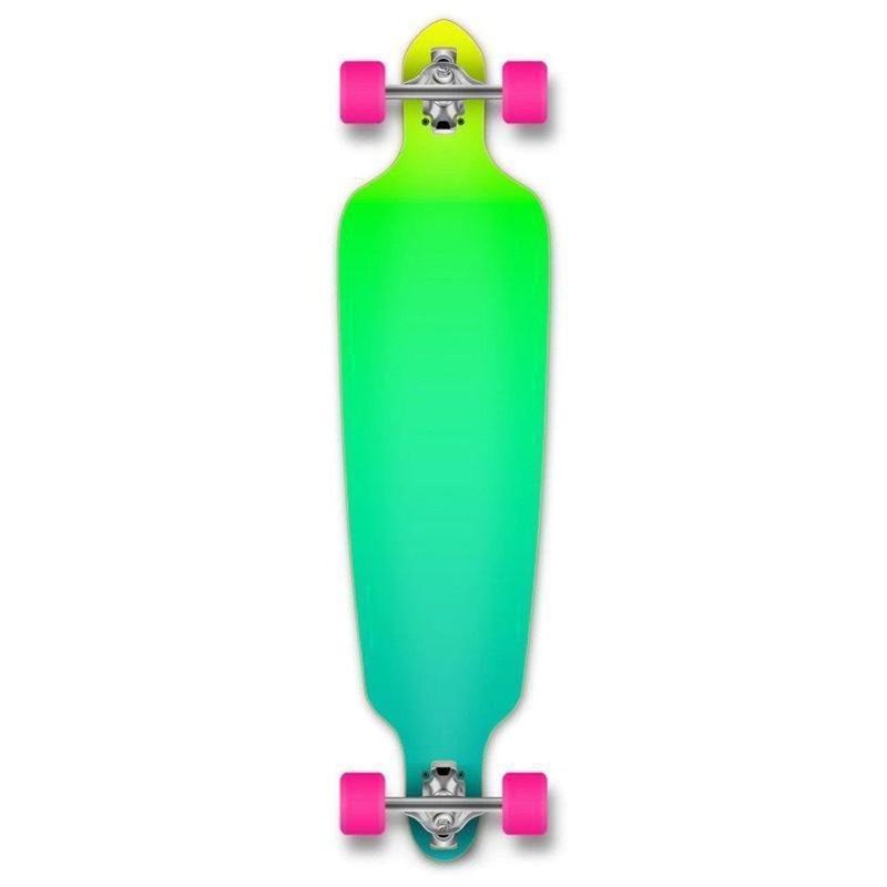 Drop Through Longboard Gradient Green 41″ Graphic from Punked Complete