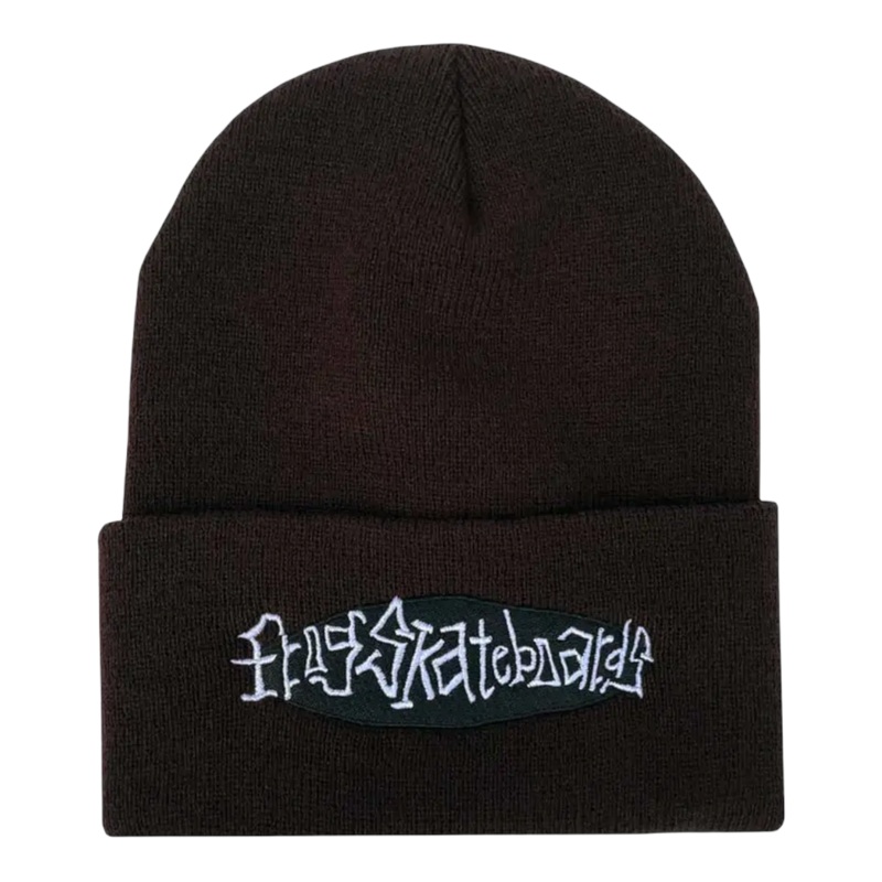 Frog Skateboards Oval Logo Beanie Brown OS