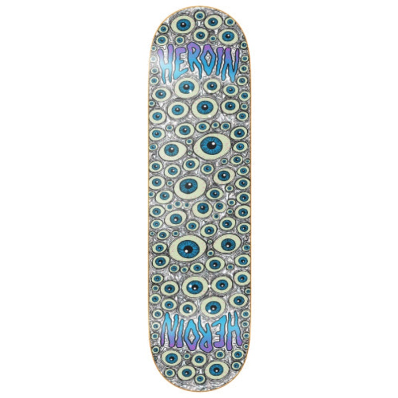 Heroin Eyes Symmetrical Skateboard Deck Holographic 8.5″ 8.5″