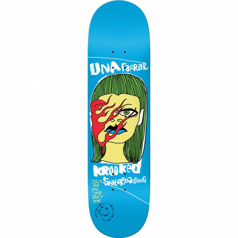 Krooked Farrar Don’t Stop 8.38″ Blue Skateboard Deck