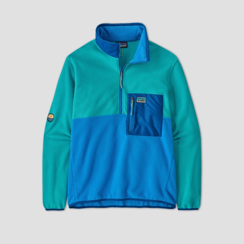 Patagonia Microdini 1/2 Zip Fleece Pullover Vessel Blue Small
