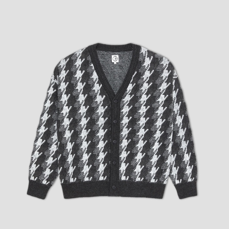 Polar Louis Cardigan Houndstooth Grey S1