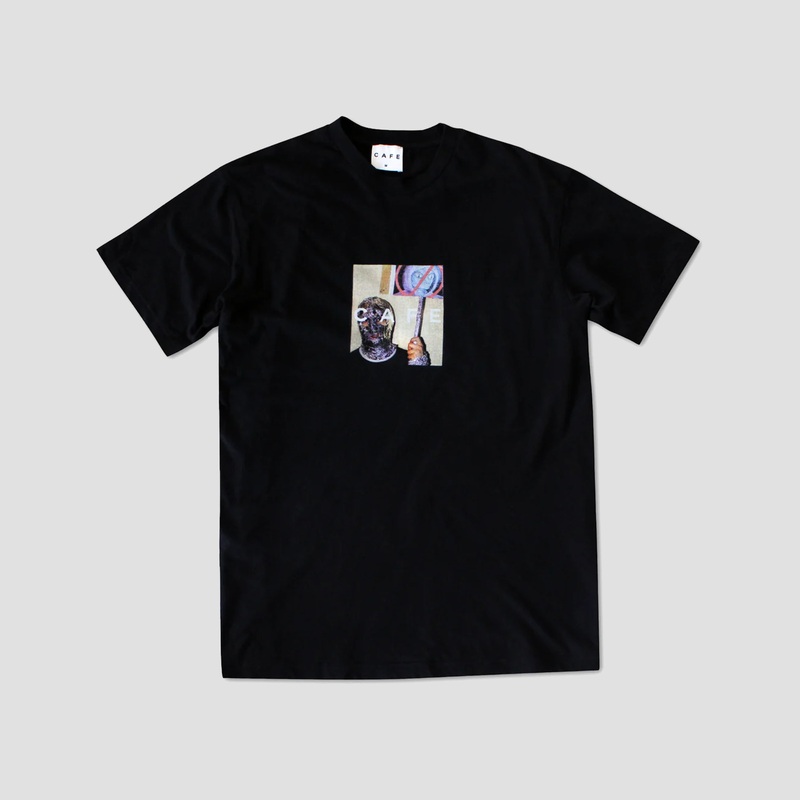 Skateboard Cafe Urban Shapeshifting Reptilian T-Shirt Black Small