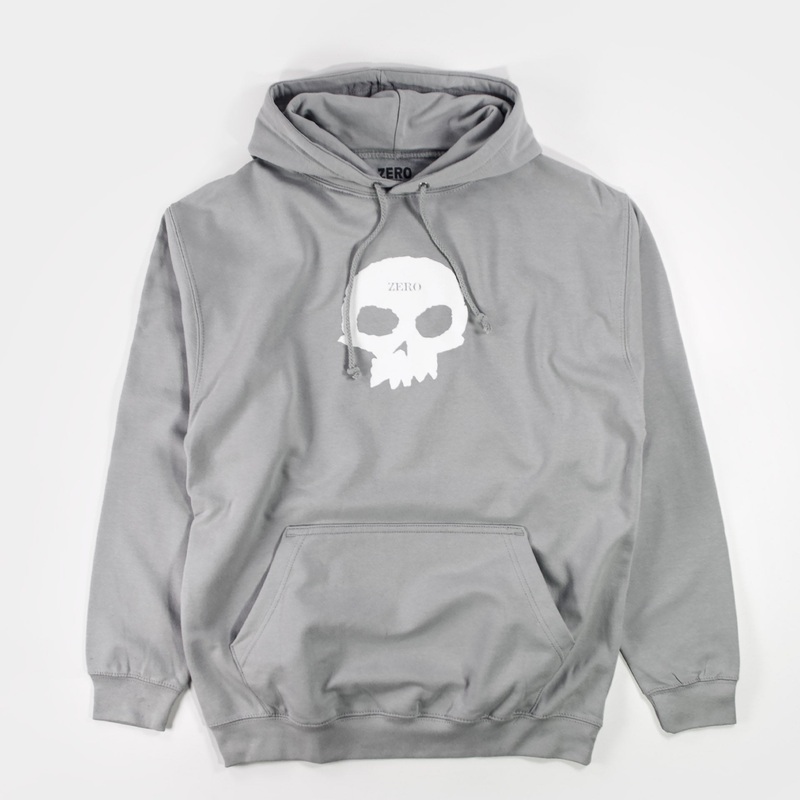 Zero Single Skull Hooded Sweat – Grey/White S
