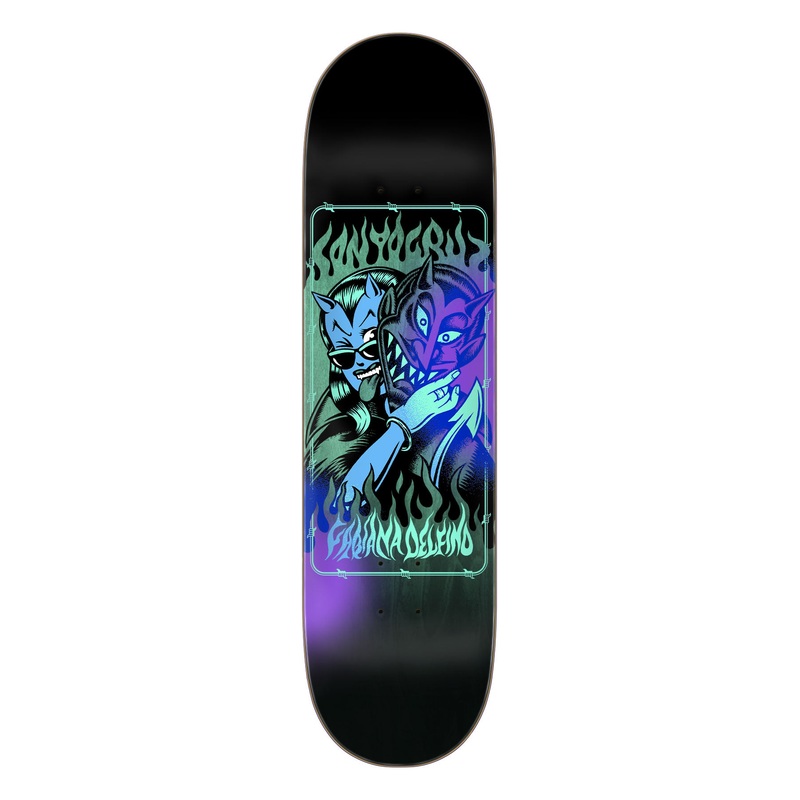 8.25in Delfino Devil Mask Santa Cruz Skateboard Deck No Color 8.25in x 31.60in