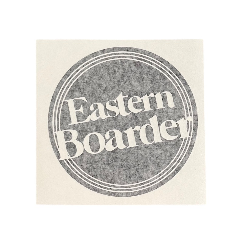EasternBoarder Solid Dot Logo Die Cut Sticker 7″ Wide Black