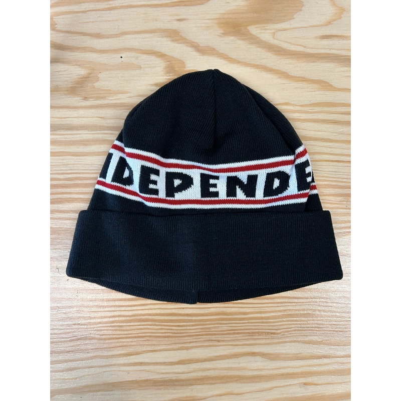 Independent Bar Logo Beanie Long Shoreman Hat Black