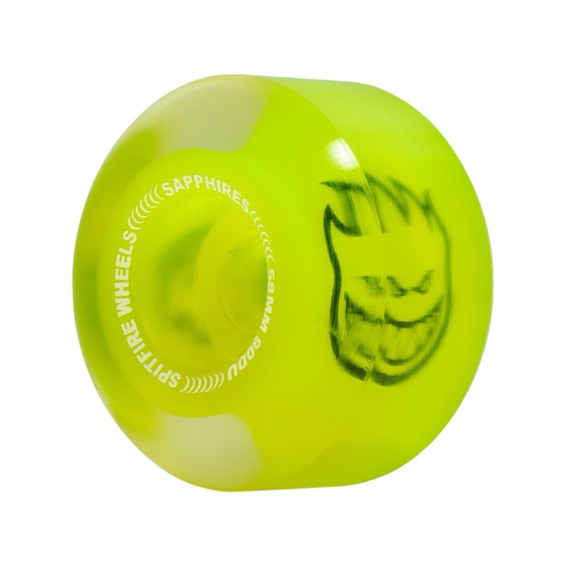 Spitfire 58mm 90du Neon Yellow Sapphires Skateboard Wheels 58mm Duro 90du Cruiser