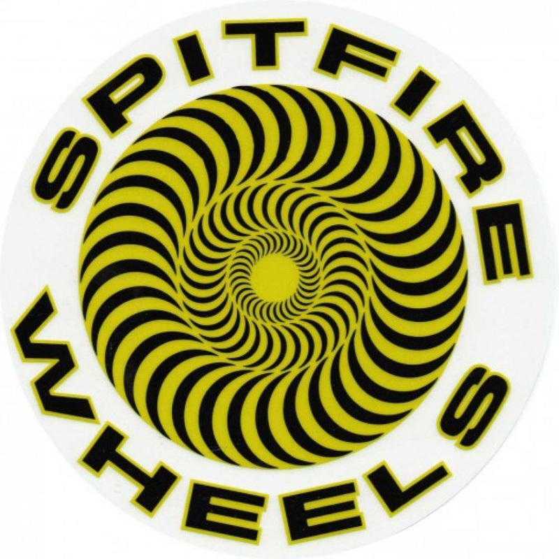 Spitfire Large Swirl Sticker – Yellow