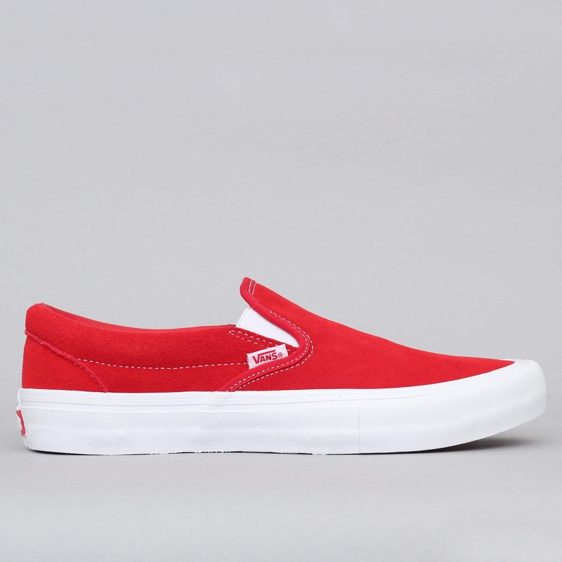 Vans Slip-On Pro Shoes (Suede) Red / White UK7