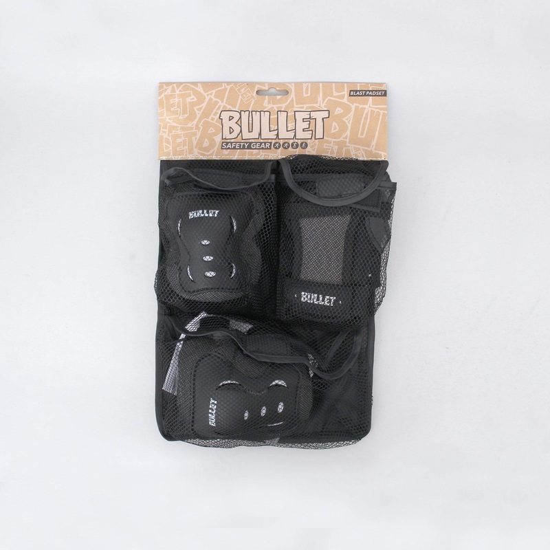 Bullet Blast V2 Triple Junior Skateboard Padset Black / White XX-Small