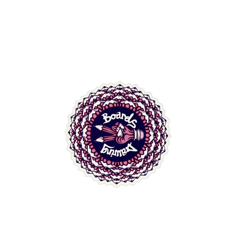 Drawing Boards Pencils Logo Sticker – Purple