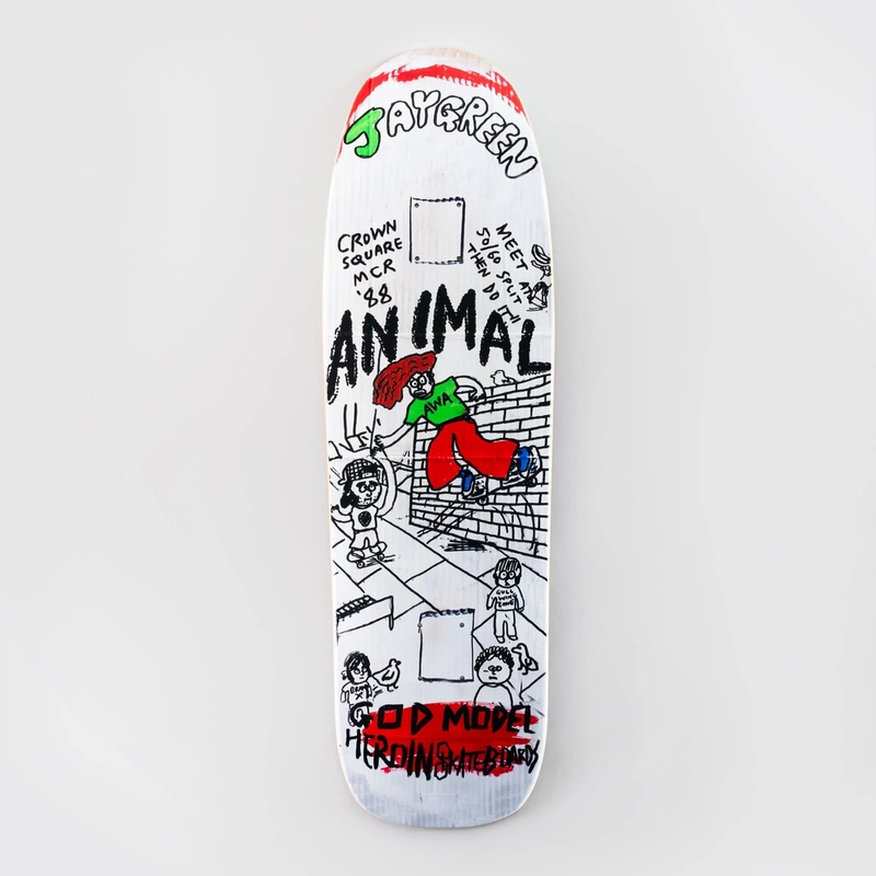 Heroin 8.88″ Jay Green Manchester Deck – White 8.88″