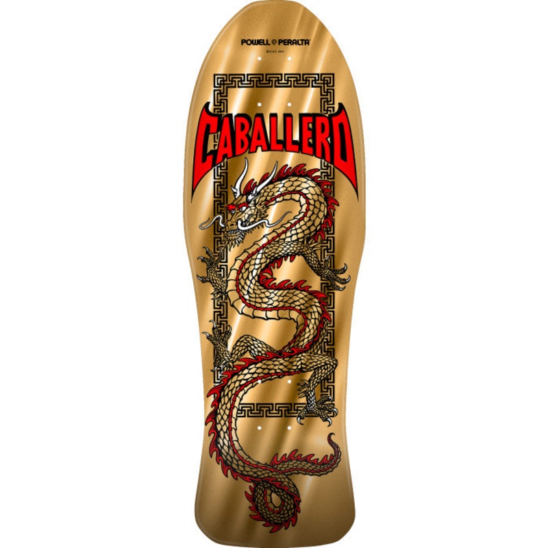 Powell Peralta Caballero Chinese Dragon Gold Foil 10″ Skateboard Deck