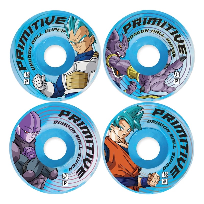 Primitive x Dragon Ball DBS2 Survival Team Wheel Blue Swirl 52MM 101A 52mm
