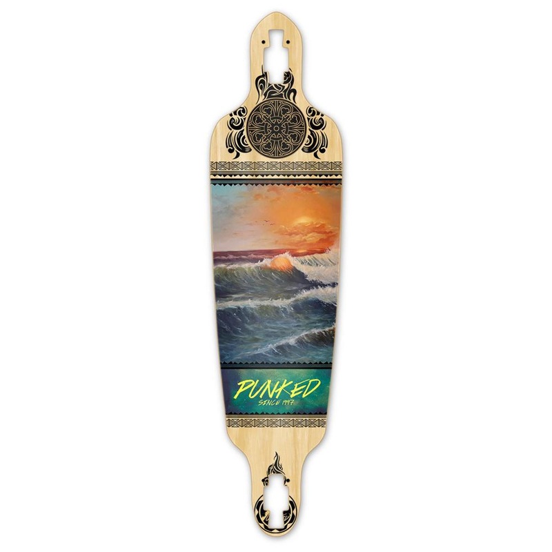 Punked Drop Through Longboard Deck – Wave Scene Deck