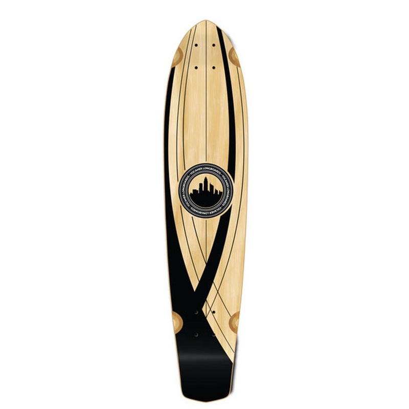 Punked Slimkick Longboard Deck – Crest Onyx Deck