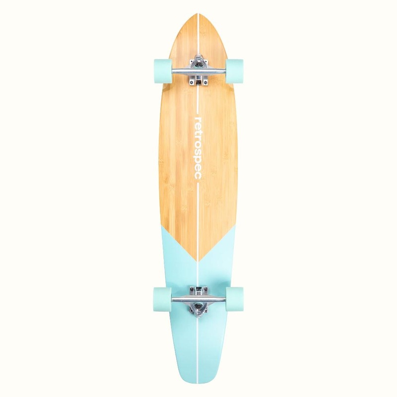 Retrospec Zed Aqua Fishtail 44″ Kicktail Longboard Complete