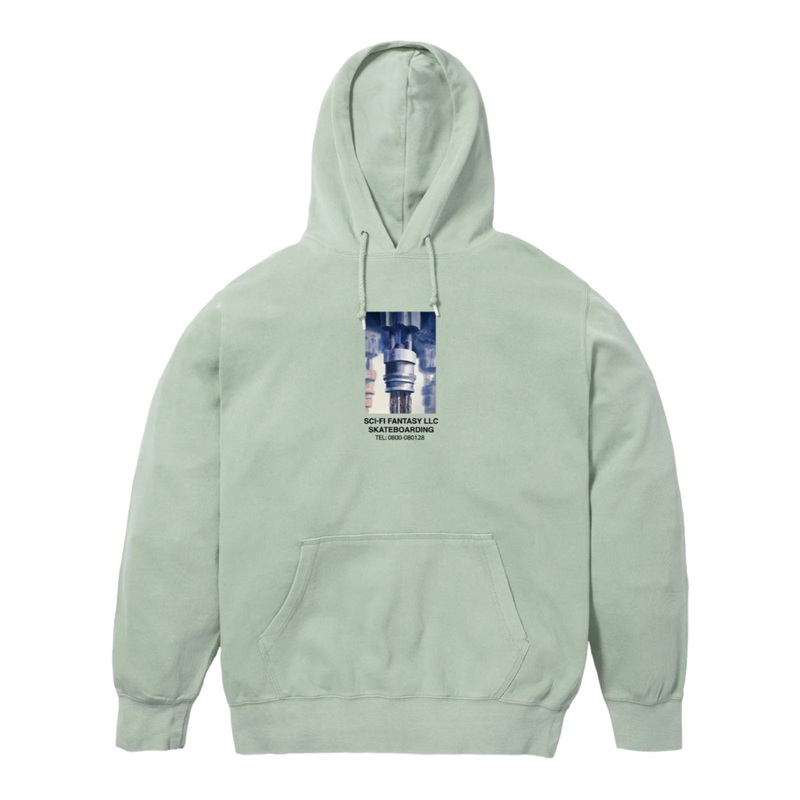 SCI-FI FANTASY MACHINE HOODED SWEATSHIRT – SAGE S Sage