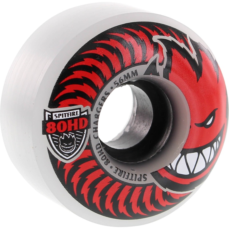 Spitfire 80HD Charger Classic Full Skateboard Wheels 55mm Clear/Red