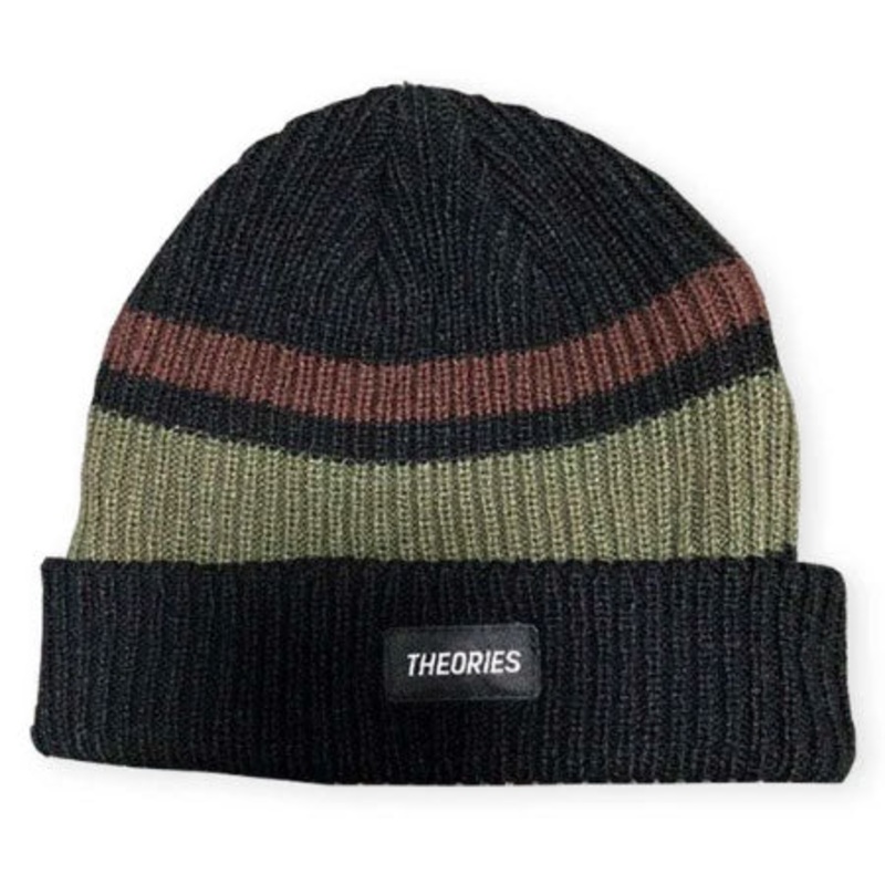 Theories Color Block Beanie Mocha One size fits all