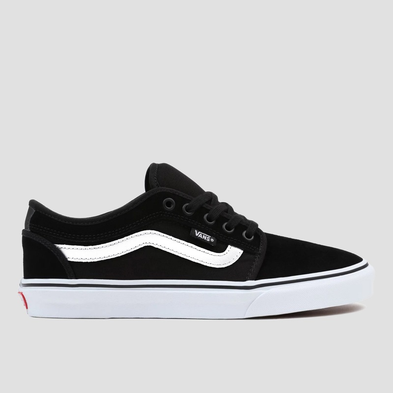 Vans Chukka Low Sidestripe Skate Shoes Black / White UK7