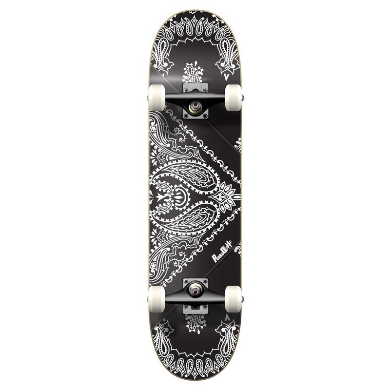 Yocaher Graphic Complete 7.75″ Skateboard – Bandana Black Complete