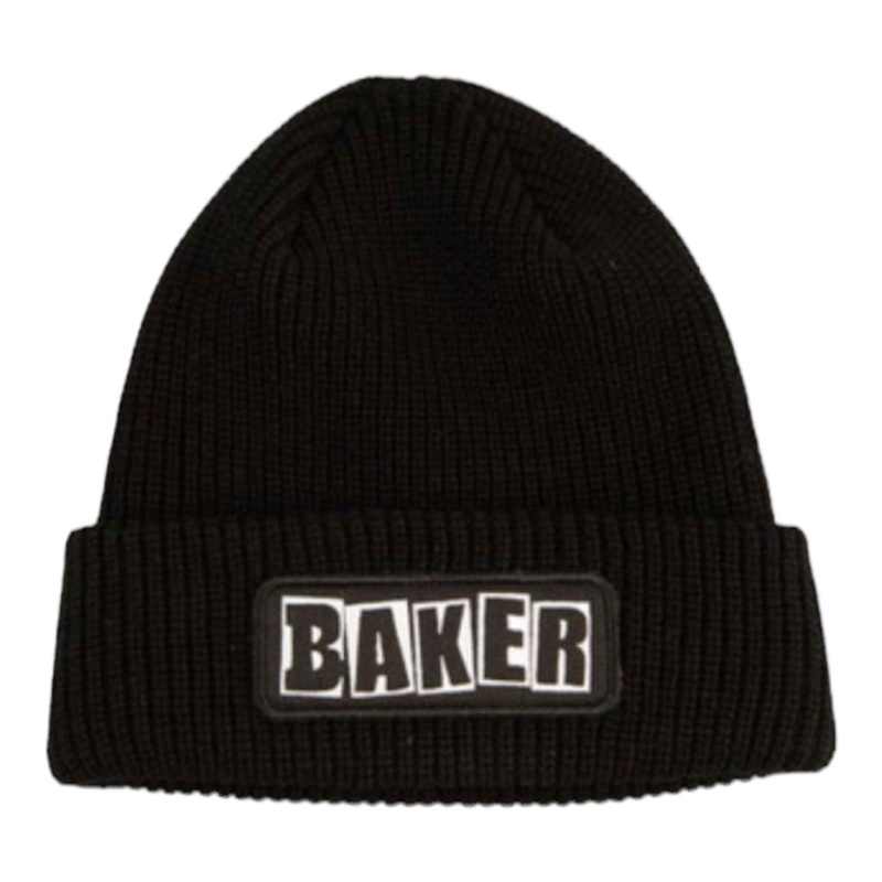 Baker Skateboards Beanie Brand Logo Patch Black OS Black