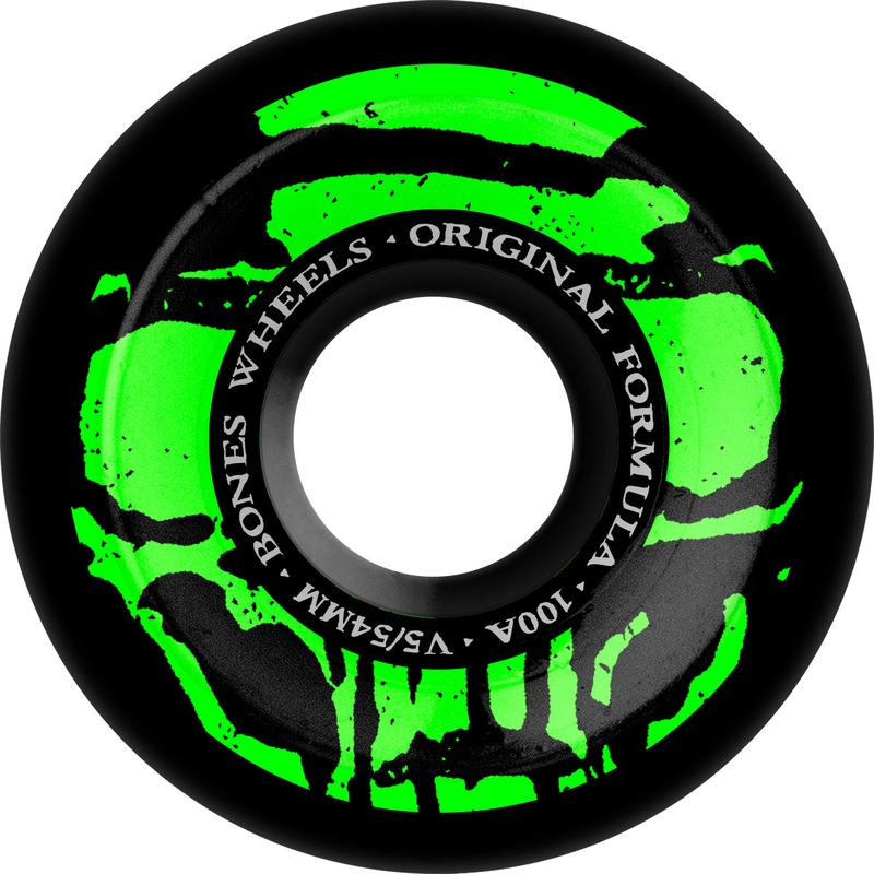 Bones Mummy Skulls OG Formula Black Wheels V5 Sidecut 100a 54mm 54mm