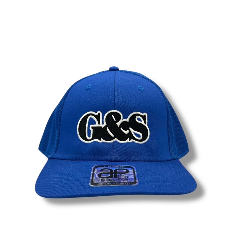 G&S Embroidered Premium Mesh Back Trucker hat – BLUE