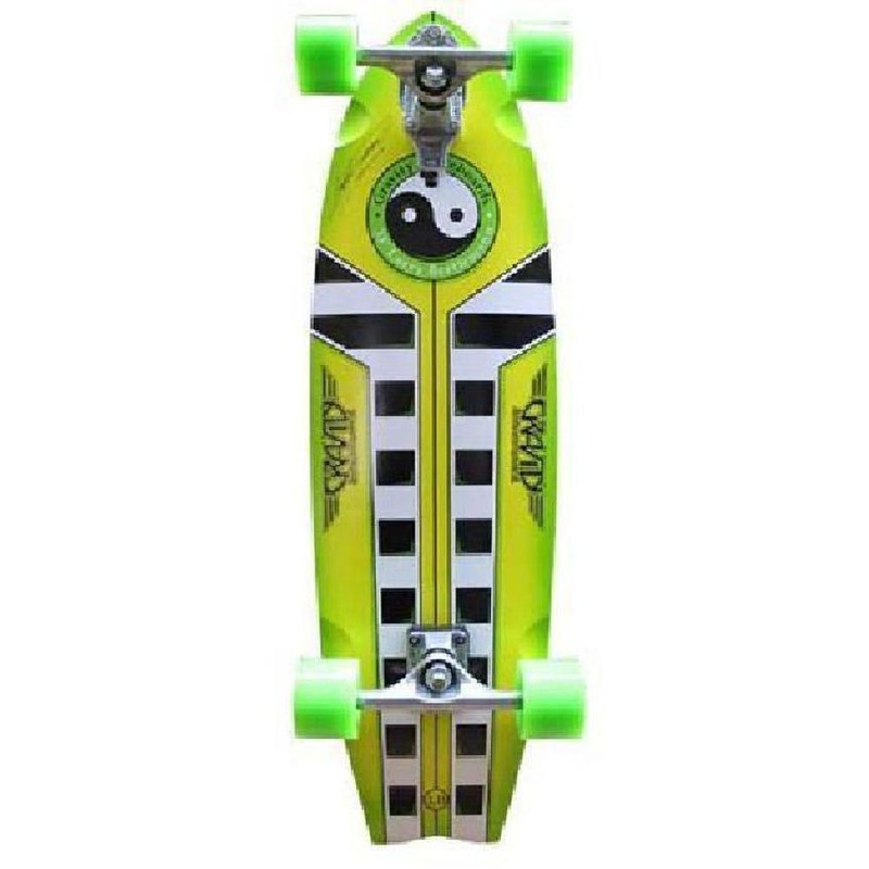 Gravity Pro Series Larry Bertlemann Lemon Lime 33″ Longboard Complete