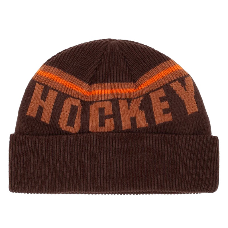 Hockey Friendly Beanie Brown One Size Fits All