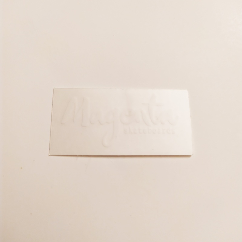Magenta Skateboard Sticker – 5cm across approx