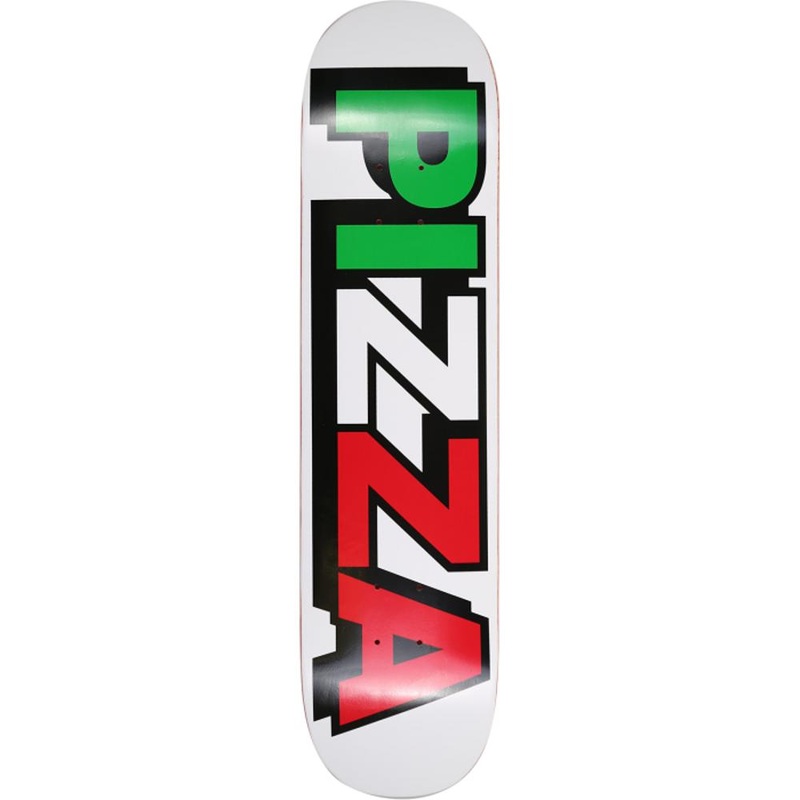 Pizza Tri Logo 8.12″ White Skateboard Deck
