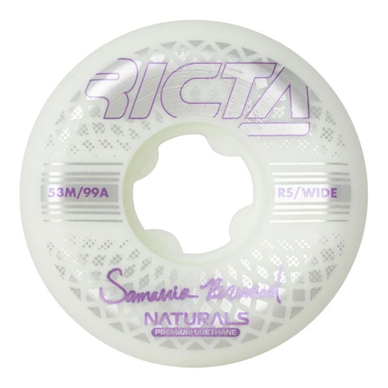 Ricta Brevard Reflective Naturals Wide 99a Skateboard Wheels 53MM 53mm White