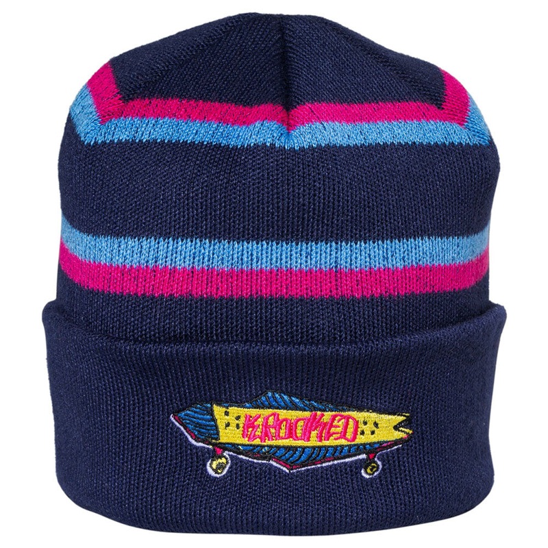 Bored Cuff Navy Krooked Beanie