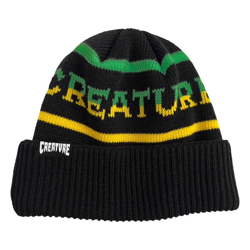 Creature Burnoutz Long Shoreman Beanie – Black Black