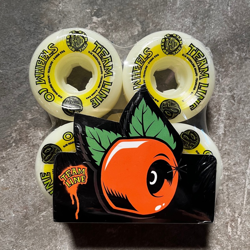 OJ Wheels – Team Line Original Hardline White Yellow/Green Wheel – 54mm 99a