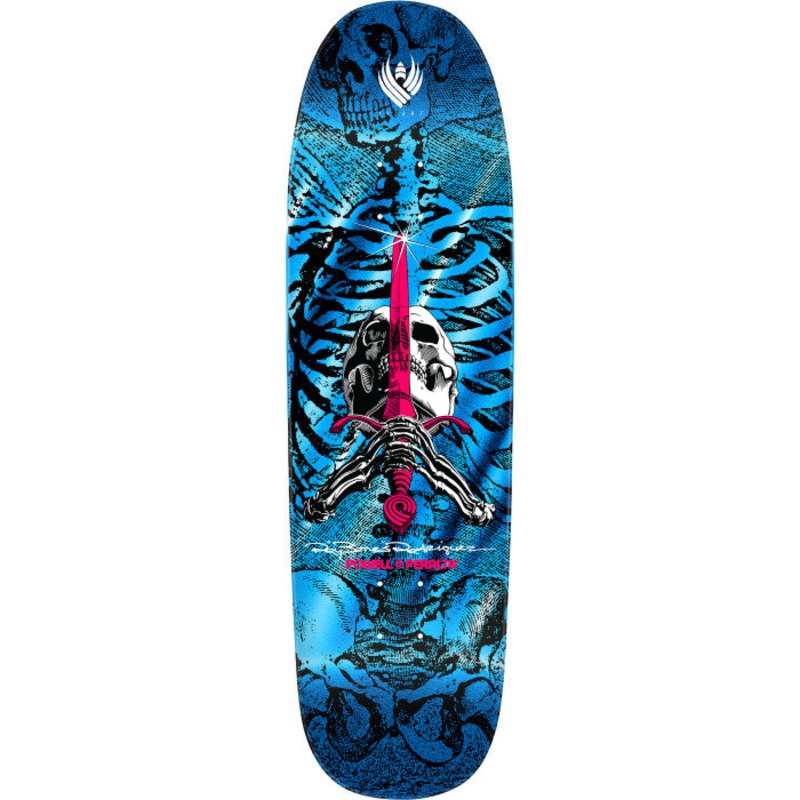 POWELL PERALTA “SKULL & SWORD” BLUE FOIL FLIGHT 9.265″ SKATEBOARD DECK
