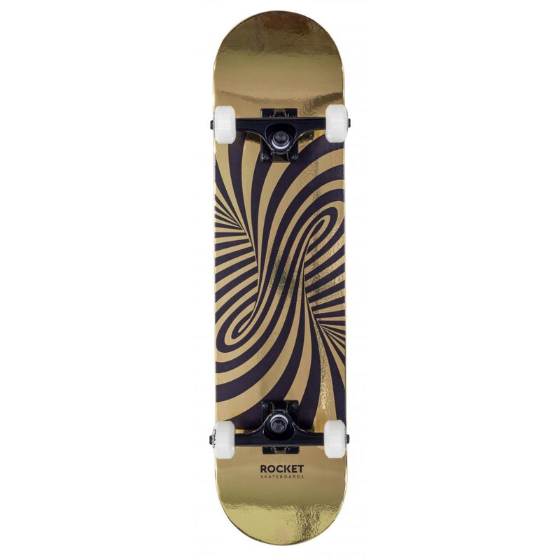 Rocket – 7.5″ –  Complete Skateboard Twisted – Foil Gold