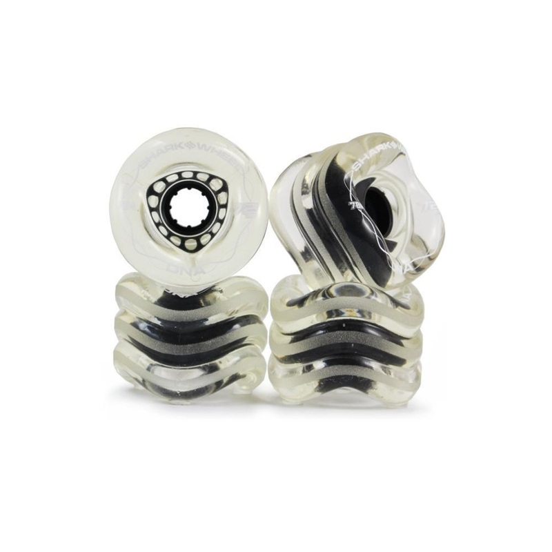 Shark Wheels Longboard – 72MM,78AClearwithBlackHubDNA