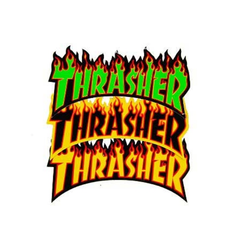 Thrasher Magazine Flame Logo Sticker Assorted Medium
