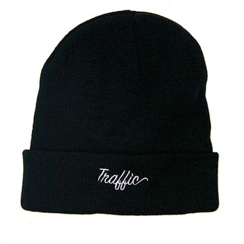 Traffic Skateboards Script Beanie Black One size fits all
