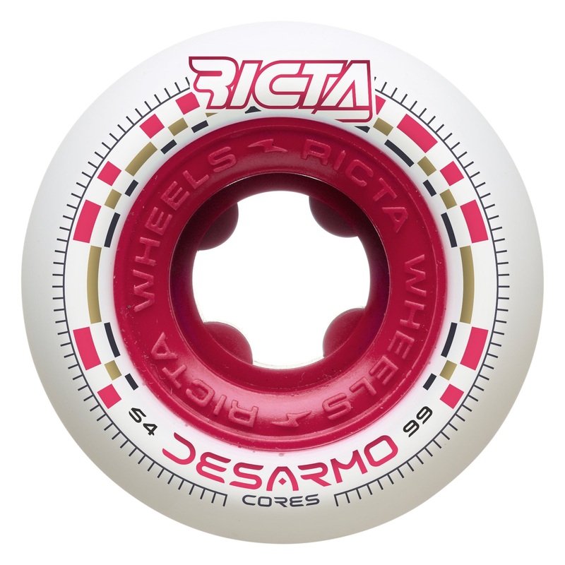 54mm Desarmo Cores Round 99a Ricta Skateboard Wheels White 54mm