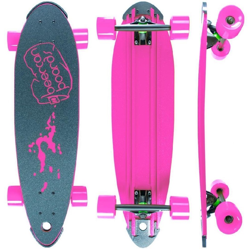 Beercan Pink 30″ Pintail Longboard Complete