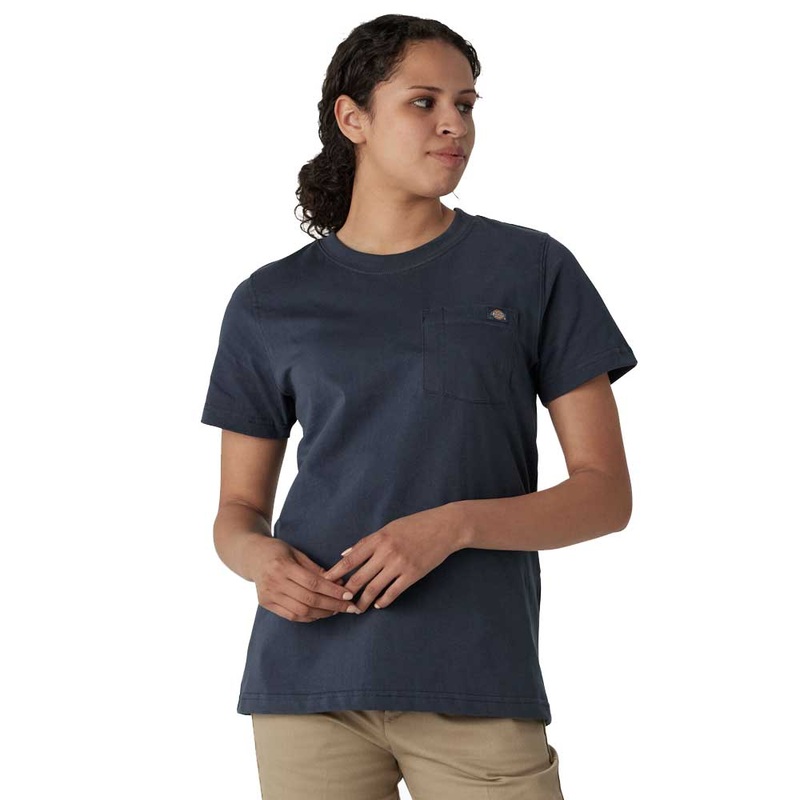 Dickies Women’s Heavyweight Short Sleeve Pocket T-Shirt X-Small Airforce Blue