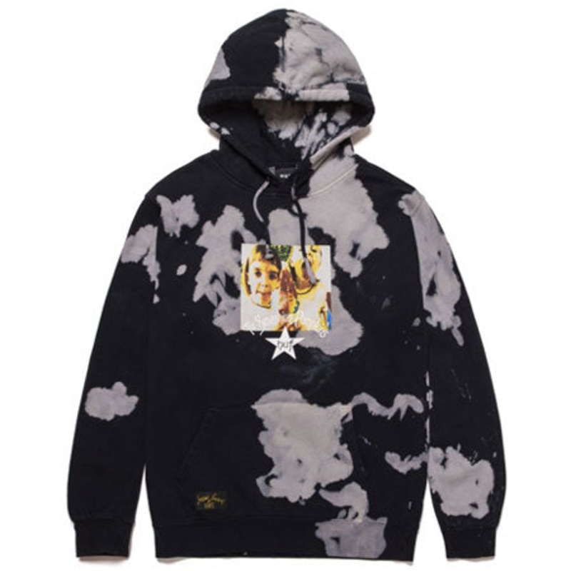 HUF Smashing Pumpkins x HUF Cherub Pullover Hooded Sweatshirt Black/ White/ Tie Dye Medium