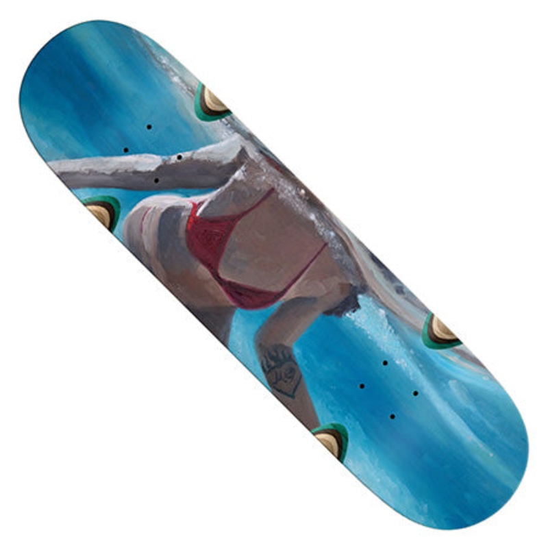 Krooked Lee Smith Guest Artist Wheel Wells Deck Blue 8.5 x 31.8 WB:14.25