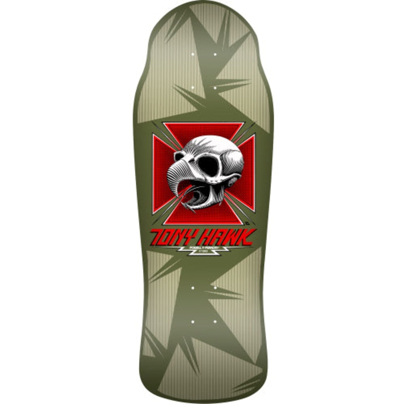 LIMITED Powell Peralta Bones Brigade Series 13 TONY HAWK Chicken Skull Green Deck 10.38″