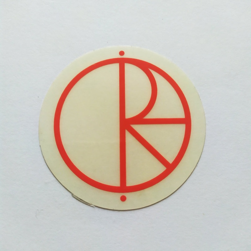 Polar Skateboards Logo Sticker – Red / Clear